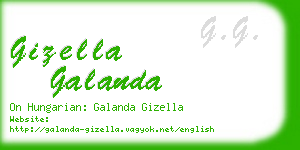 gizella galanda business card